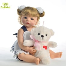 Bebe doll reborn 57cm full Silicone reborn baby doll  reborn toddler girl babies Bonecas  kid menina de silicone dol 2024 - buy cheap