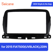 Seicane 2 DIN Car Radio Fascia Stereo Frame Install Dash Bezel Trim Kit Cover Trim For 2015 FIAT 500 (UV BLACK) 173*98mm 2024 - buy cheap