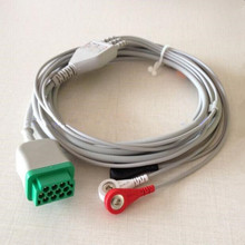Бесплатная доставка один кусок 3 свинца ECG/EKG кабель с Leadwire для GE Marquette GE Dash Pro4000, DASH PRO 3000, Dash PRO 2000, AHA 2024 - купить недорого