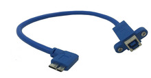 Угловой кабель 90 градусов USB Micro B 10pin «папа»-USB 3,0 Тип B «мама» с магнитными отверстиями для принтера жесткого диска, синий 2024 - купить недорого