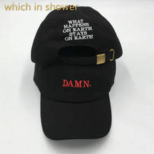 which in shower cotton black letter stitched DAMN dad hat for women men fashion male baseball cap hip hop female snapback hat 2024 - buy cheap