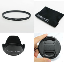 NEW 55mm 55mm Flower Lens Hood +UV Filter +Lens Cap for49mm: 18-55, etc. for Sony NEX series lens diameter of 49mm DSLR 2024 - buy cheap