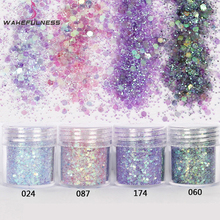 1 Box Pink Purpel ColorNail Glitter Dust Fine Mix 3D Nail Sequins Acrylic Glitter Powder Large Nail Art Tips Decoration10ml 2024 - buy cheap