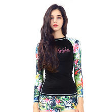 2018 New Floral Print Swimsuit Women Long Sleeve Swimwear Surfing Bathing Beach Suits For Diving UV Swimming Two Pieces Suit 2024 - buy cheap