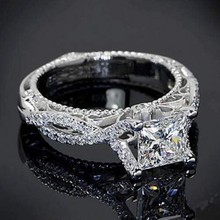 Anillo Vintage para mujer, Plata de Ley 2019 AAAAA cz, compromiso, boda, regalo de joyas de fiesta, 925 2024 - compra barato