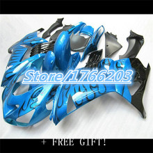 Injection molding For KAWASAKI NINJA blue black ZX-14R 2006 2007 2008 2009 2011 ZX 14R ZX14R 06 07 flames 08 09 10 11 Fairing 2024 - buy cheap