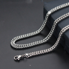 Men Women Necklace 7mm 9mm Stainless Steel Cuban Long Chain Necklace Hip Hop Link Curb Chain Gift Jewelry 60cm 70cm 2024 - buy cheap