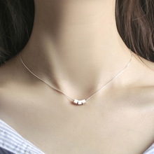 DreamySky Drop Shipping Real Pure Silver Color  Geometry Necklaces For Women Jewelry Collar Colar de Plata 2024 - buy cheap