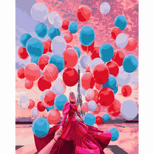 Pintura "balão colorido", pintura diamante bordado, balão colorido, ponto cruz, mosaico, imagem de strass por números, decoração para casa 2024 - compre barato