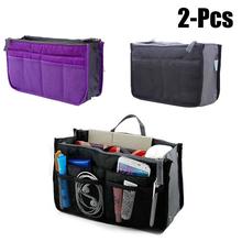 2pcs Multifunction Makeup Organizer Bag Women Travel Cosmetic Bags Make Up Bag Nylon Toiletry Kits Makeup Bags Cases Cosmetics 2024 - buy cheap