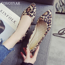 COVOYYAR 2021 de leopardo de las mujeres zapatos de punta de primavera mujer zapatos planos de Ballet de talla grande, 34-43, Sexy Slip on zapatos de señora WFS426 2024 - compra barato