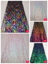 unique African Tulle embroidered Lace Fabric with sequins JIANXI.C-122922 African net Lace Fabric 2024 - buy cheap