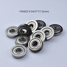 F609zz-rodamiento de brida de metal sellado, ABEC-5 de acero cromado en miniatura, hardware, 9x24x27X7x1,5 (mm), 10 piezas 2024 - compra barato