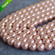 New For Necklace&Bracelet 12mm Pink Shell Pearl Beads SeaShell DIY Gifts For Women Girl Loose Beads Jewelry Making Design 15inch 2024 - buy cheap