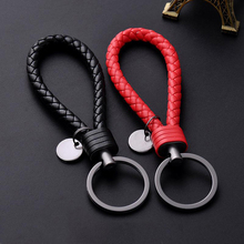 Creative Hand-woven Leather Rope Keychain Men Women Car Keyring for smart Volkswagen Vespa Vauxhall Tesla Subaru Skoda Ford Audi 2024 - buy cheap