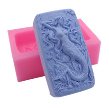 Mermaid Design Natural Soap Mold Handmade Silicone Mold for Handmade Soap Making 2024 - buy cheap