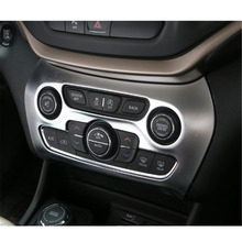 Interruptor de aire acondicionado de Interior de ABS para coche, decoración de Panel de bisel, pegatina de estilo para Jeep Cherokee 2014-2016, 1 ud. 2024 - compra barato