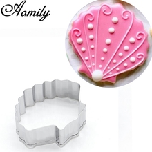 Aomily Shell Shaped Stainless Steel Puzzle Piece Cookie Cutter Cake Frame Mould Pastry Biscuit Fondant Sugarcraft Baking Tools 2024 - buy cheap