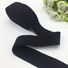 Banda elástica negra de 5 yardas, 1 "(25mm), cinta de licra multifunción, cinta de costura de encaje, banda para la cintura, accesorio para ropa 2024 - compra barato