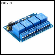 CIOVIO 5pcs 4 Channel DC 5V Relay Module with Optocoupler Low Level Trigger Expansion Board for arduino 2024 - buy cheap