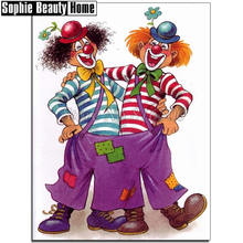 DIY 5D Diamond Mosaic Clown Brother Laughing Handmade Diamond Painting Cross Stitch Rhinestone Diamond Embroidery Pattern 18C009 2024 - buy cheap