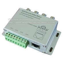 Adaptador de bnc cctv utp 4ch, vídeo passivo balun cat5 4 bnc, adaptador de transmissor e vídeo bnc utp, 1 peça, frete grátis 2024 - compre barato