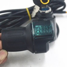 electric bike Half Wrist Throttle Grip Handle LCD Display Indicator with Key Lock Throttle 24V 36V 48V 60V 72V 2024 - buy cheap