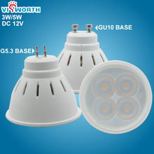 Светодиодная лампа GU10, 3 вт, 5 вт, G5.3, Smd2835 Mr16, светодиодное освещение, Ac, Dc, 12 в, теплая, холодная, белая, светодиодная лампа для настольного светильника 2022 - купить недорого