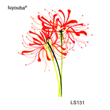 Clusteramaryllis-pegatina de tatuaje temporal a prueba de agua, tatuaje falso de flor del infierno, mangas del tatuaje, Henna 2024 - compra barato