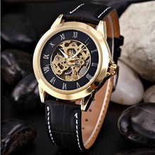 Shenhua masculino relógios de pulso mecânico automático de ouro de luxo da marca superior relógios para homens esqueleto reloj hombre 2024 - compre barato