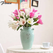 Floace 10 шт./лот, искусственные цветы, Цветочная Магнолия, свадебный букет, украшение для дома 2024 - купить недорого