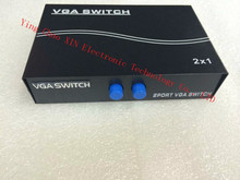 Caja selectora VGA 2 en 1, accesorio con 2 puertos, VGA/SVGA, Manual, para compartir, caja de interruptor, divisor para Monitor de PC LCD 2024 - compra barato