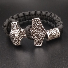Odin Face Vikingos Thor Hammer Mjolnir Triskele Trinity Viking Jewelry Knot Bracelet Valknut Vegvisir Rune Slavic Viking 2024 - buy cheap