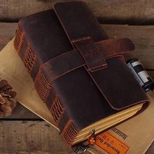 Blank Diaries Journals notebook note book traveler thick genuine leather size:115mm*165mm* 50mm 2024 - buy cheap