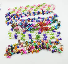 Наконец, 18 шт смешанных цветов, 2 нити, ожерелье из натурального пресноводного жемчуга в стиле барокко, 18 дюймов, бесплатная доставка 2024 - купить недорого