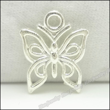 100 pcs Vintage Charms  Butterfly  Pendant  Bright silver  Fit Bracelets Necklace DIY Metal Jewelry Making 2024 - buy cheap