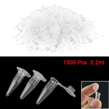 SOSW-1000 Pcs 0.2ml Round Bottom Centrifuge Tubes w Attached Caps Clear White 2024 - buy cheap