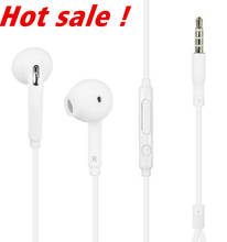 Hot Sale Stereo Earphones 3.5mm In-Ear Earbuds Bass Headset With Mic Remote For Samsung Galaxy S6 i9800 S6 Edge Xiaomi 2024 - buy cheap