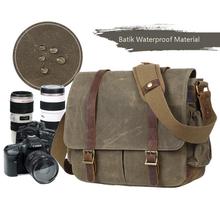 Canvas DSLR SLR Camera Shoulder Strap Bag with Photo Lens Pouch Insert Case Casual Vintage Messenger Camera Bag Men's Handbags 2024 - buy cheap