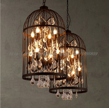 Industrial Lamp Crystal Pendant Lights Kitchen Dining Bar Light Fixtures 4-Lights D35CM 2024 - buy cheap