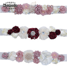 Kyunovia Dress Sashes Blush Lvory Bridal Sash Polyester Fashion Women Flower Belt Maternity  Flower Girl Party Wedding Belts D07 2024 - buy cheap