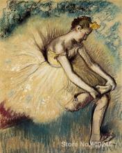 Dancer Putting on Her Slipper Edgar Degas painting Classical art Hand painted High quality 2024 - buy cheap