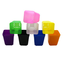 Candy color Flower Pots Fleshy Plants pot trays Plastic Pots Creative Small Square Pots Succulent plants Office Decoration 5 Pcs 2024 - buy cheap