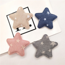 40pcs/lot 4.5cm Star Padded Appliques for Children Headwear Hair clip Accessories and Garment Accessories 2024 - buy cheap