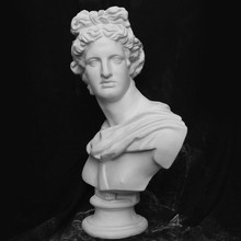 Estátua de busto da apollo 31cm, figura de resina da mitologia grega, artesanato, escritório, hotel, decoração de hotel, presente, decoração de casa 2024 - compre barato