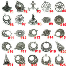 Free Shipping 2pcs Alloy Filigree Crafts Pendant Making Earrings Jewelry Accessories 2024 - buy cheap