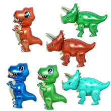 10/20/50pcs Large 3D Walking Dinosaur Foil Balloons Boy Birthday Party Decorations Kids World Animal Globos Kids Toys Supplies 2024 - buy cheap