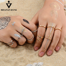 MISANANRYNE 6pcs/lot Fashion Jewelry Adjustable Gold-color Stacking midi Finger Knuckle Open rings Sets for women Jewelry Gift 2024 - buy cheap