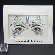 Prajna-pegatinas de cristal para la cara, accesorios de joyería para ojos, maquillaje de fiesta brillante, pegatinas de arte DIY, decoración de Halloween 2024 - compra barato