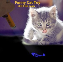 Pet Play забавная игрушка кошка светодиодная лазерная указка ручка с яркой анимацией рыбы 2024 - купить недорого